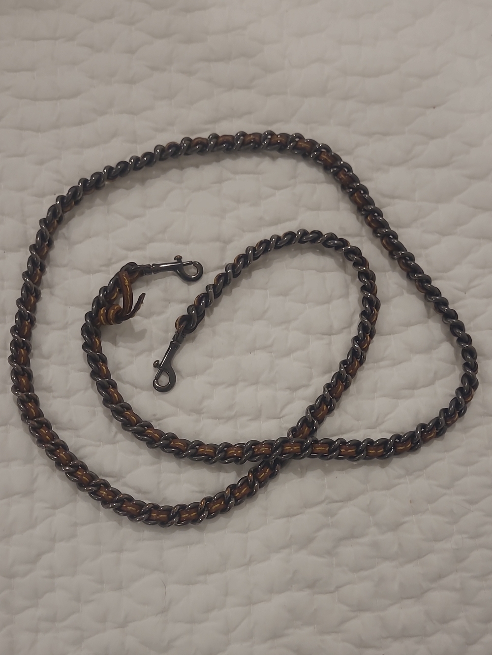 Men's Brown and Black Chain Strap for Bags